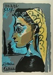 Portrait of Jacqueline Rocque in profile by Pablo Picasso