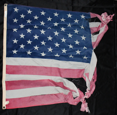 torn American flag
