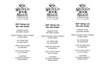 Magnolia Book Award Bookmarks 9th-12th Grade (B&W)
