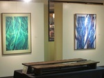 Black Lightning (left), Out of the Blue (right), and World Trade Center Artifacts by Terence Netter